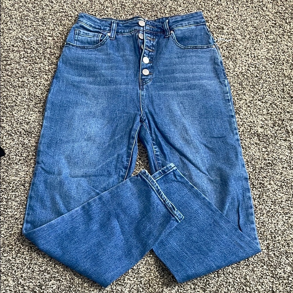 Abound High Rise Mom Jeans Classic Blue